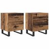 vidaXL Noćni ormar 2 kom. Stari drvo i crna 40 x 35 x 47,5 cm