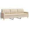 vidaXL 3-dijelni set sofa s tabureom krem od tkanine