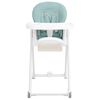 vidaXL Visoka hranilica za bebe tirkizna aluminijska