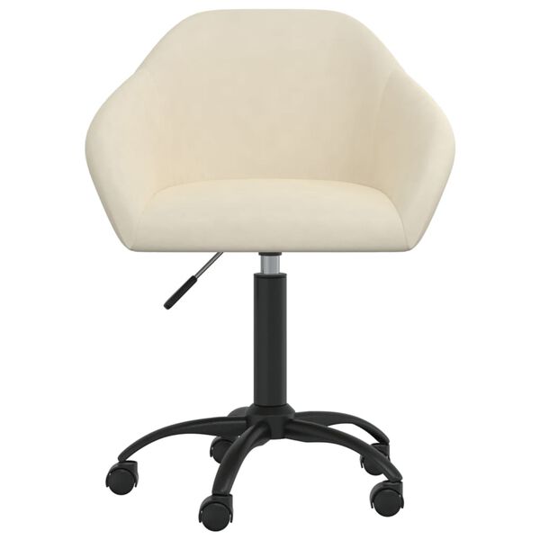 vidaXL Okretne blagovaonske stolice 2 kom krem bar&scaron;unaste