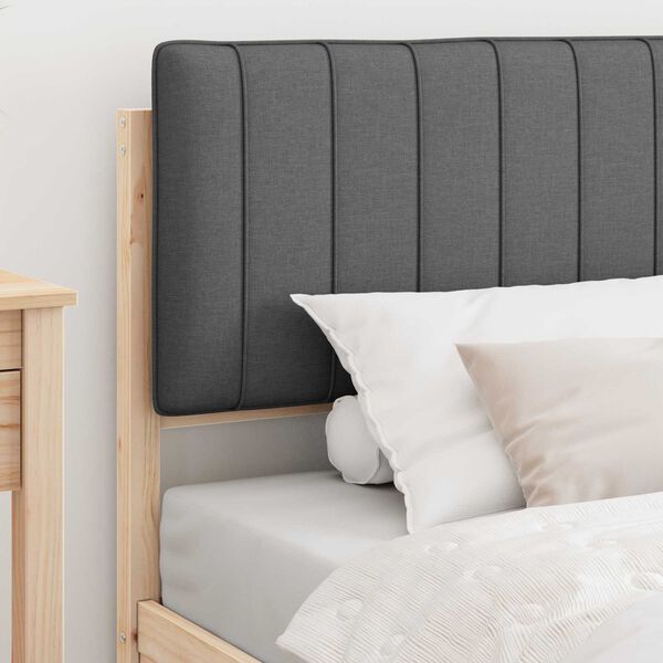 vidaXL Krevetni okvir s tapiciranim uzglavljem Tamno siva 100 x 200 cm