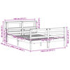 vidaXL Okvir za krevet s uzglavljem 140x200 cm od masivne borovine