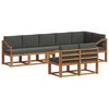 vidaXL Set vanjskih sofa s jastukom 8 pcs Prirodna i antracit