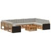 vidaXL Set vanjskih sofa 10 kom. Prirodna i svjetlosiva