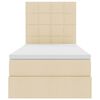 vidaXL Krevet s madracem i skladi&scaron;tem Krema 100 x 200 cm Poliester