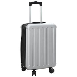 vidaXL Kofer s zaključavanjem Srebrno 34 x 23 x 55.5 cm ABS plastika