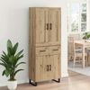 vidaXL Highboard Umjetnički hrast 69,5 x 34 x 180 cm Konstruirano drvo
