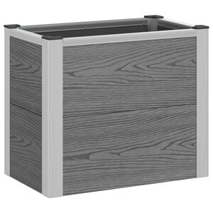 vidaXL Povi&scaron;ena vrtna gredica Siva 50 x 30 x 22 cm WPC i aluminij