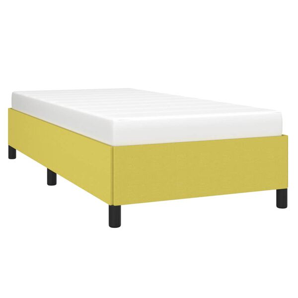 vidaXL Okvir za krevet zeleni 90x190 cm od tkanine