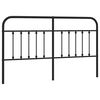 vidaXL Metalno zamjensko uzglavlje crno 160 cm