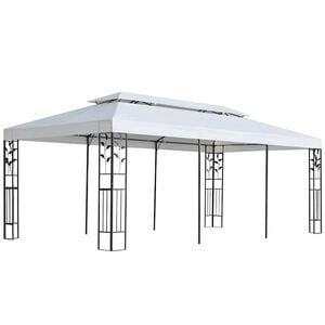 vidaXL Platno za sjenicu Bijela 300 x 600 cm Poliester