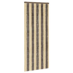 vidaXL Zavjesa protiv insekata Chenille Tamno smeđa i bež 90 x 220 cm