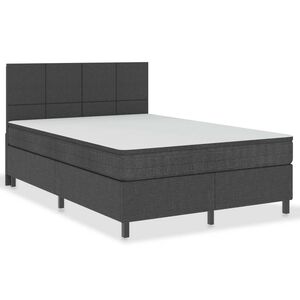 vidaXL Krevet od tkanine s oprugama tamnosivi 160 x 200 cm