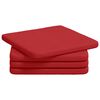 vidaXL Jastučići za sjedenje 4 pcs tkanina Crvena 40 x 40 x 3 cm