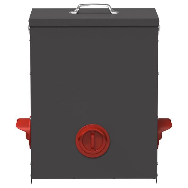 vidaXL Hranilica za piliće Crna 32,5 x 20,5 x 43 cm