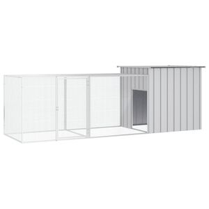 vidaXL Kavez za koko&scaron;i sivi 300x91x100 cm od pocinčanog čelika