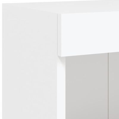 vidaXL 5-dijelni zidni TV elementi s LED bijeli od konstruiranog drva