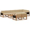 vidaXL Set vanjskih sofa s jastukom 9 pcs Prirodna i bež