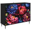 vidaXL Kreveta KIEL Crni hrast 102 x 33 x 76 cm Konstruirano drvo