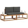 vidaXL Set vanjskih sofa s jastukom 2 pcs Prirodna