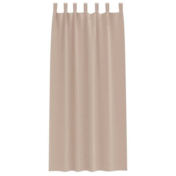 vidaXL Zavjese za blackout s prstenovima 2 pcs Sivo-smeđa 260 x 140 cm