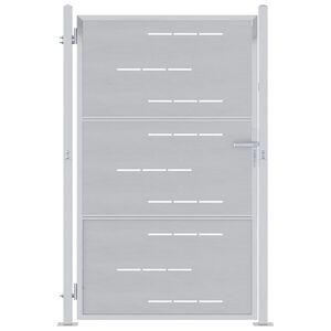 vidaXL Vrtna vrata 85 x 120 cm Nehrđajući čelik Može se zaključati