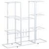 vidaXL Stalak za cvijeće 94,5 x 25 x 89 cm bijeli željezni