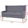 vidaXL 2-dijelni set sofa od tkanine sivi