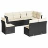 vidaXL 8-dijelni set vrtnih sofa od poliratana s jastucima crni