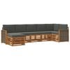 vidaXL Set vanjskih sofa 6 kom. Prirodna i antracit