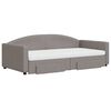 vidaXL Dnevni krevet na razvlačenje smeđesivi 100 x 200 cm od tkanine