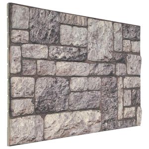 vidaXL Zidne panele 10 kom. 100 x 50 cm Siva i bijela EPS pjena