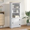 vidaXL Highboard Bijelo 74 x 38 x 170 cm Čvrsto borovo drvo