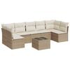 vidaXL 8-dijelni set vrtnih sofa od poliratana s jastucima bež