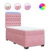 vidaXL Box spring krevet s madracem ružičasti 90x200 cm bar&scaron;unasti
