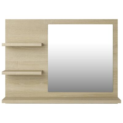 vidaXL Kupaonsko ogledalo boja hrasta 60x10,5x45 cm konstruirano drvo
