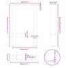vidaXL Noge za klub stolić bijele 2 kom 28 x (42-43) cm čelik