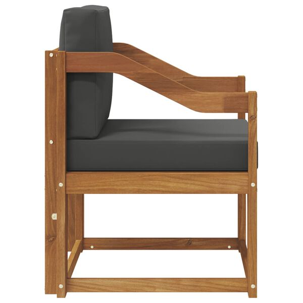 vidaXL Vanjski kauč Čvrsto drvo akacije i poliester Prirodna