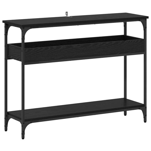 vidaXL Konzolna stolica Crni hrast 100 x 29 x 75 cm Konstruirano drvo