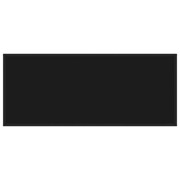 vidaXL Stolić za kavu crni s crnim staklom 120 x 50 x 35 cm