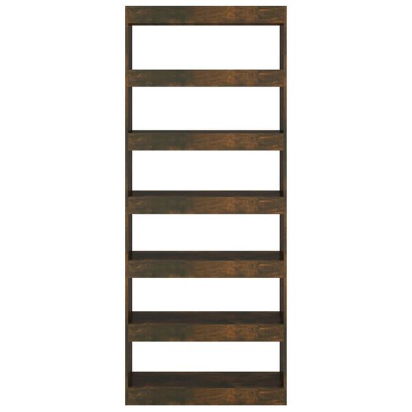 vidaXL Ormarić za knjige / pregrada dimljeni hrast 80x30x198 cm drveni