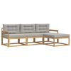 vidaXL Set vanjskih sofa 4 kom. Bijela i svjetlosiva Poliester