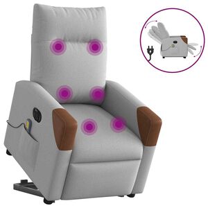 vidaXL Električni masažni naslonjač na podizanje tkanina oblačnosivi