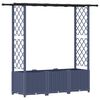 vidaXL Povi&scaron;eni krevet s mrežom i krovom Siva 162,5 x 40 x 136 cm PP