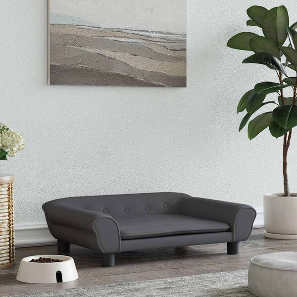 vidaXL Krevet za pse tamnosivi 70 x 48 x 22 cm bar&scaron;unasti