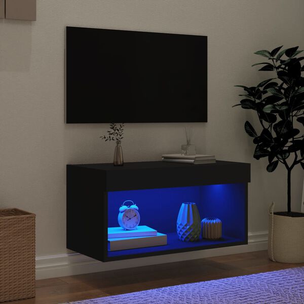 vidaXL TV ormarić s LED svjetlima bijeli 60 x 30 x 30 cm