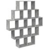 vidaXL Polica na zidu Betonska siva 120 x 20 x 136 cm