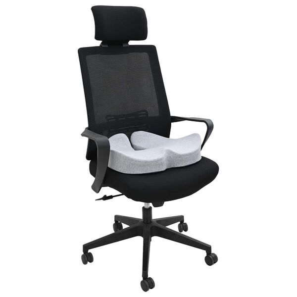 vidaXL Jastuk za sjedalo Jednolite boje Svijetlo siva 50 x 43 x 10 cm