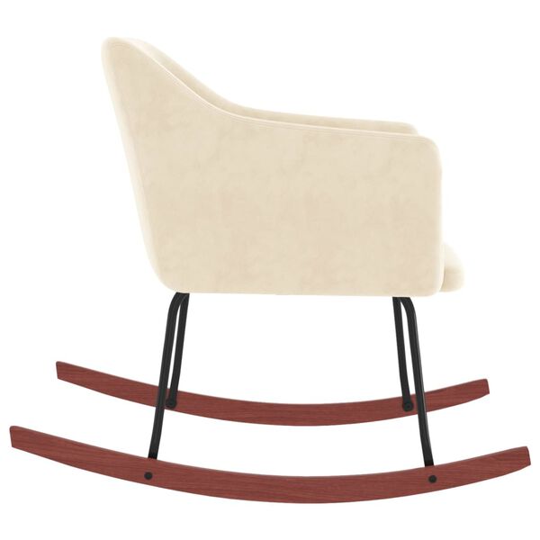 vidaXL Stolica za ljuljanje krem bar&scaron;unasta