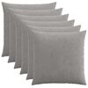 vidaXL Presvlaka za jastuk 6 pcs HEERLEN Svjetlosiva 70 x 70 cm Kord